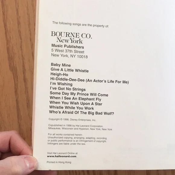 Disney Song Book - Picture 5 of 11